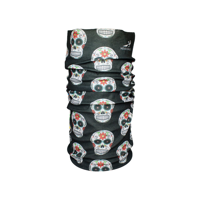 HEADSWEATS Ultra Band Black Skulls OSFA