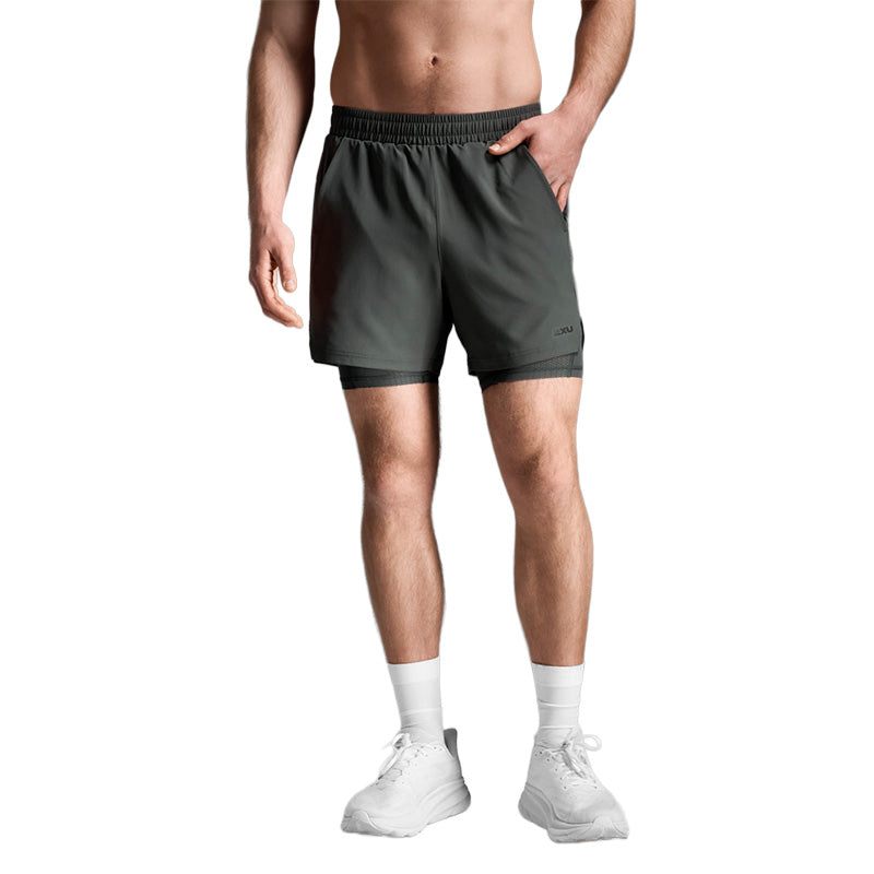 2XU Men's Aero Mesh 2-in-1 5 Inch Shorts S
