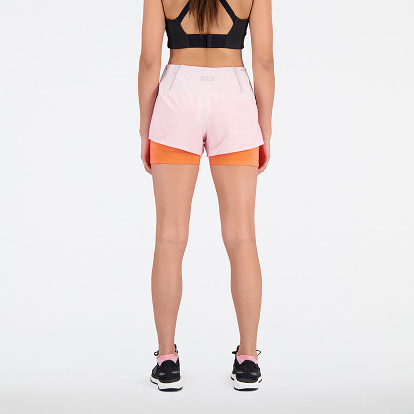 New Balance Women&#39;s Printed Impact Run 2in1 Short XS