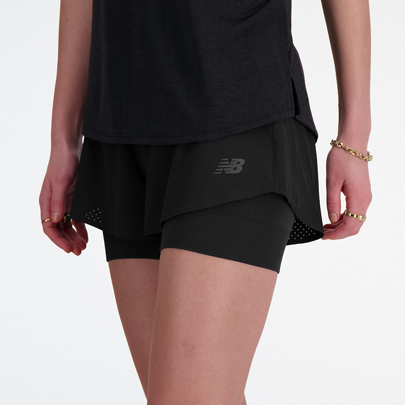 New Balance Women&#39;s RC 2-in-1 Short 3&#39;&#39;